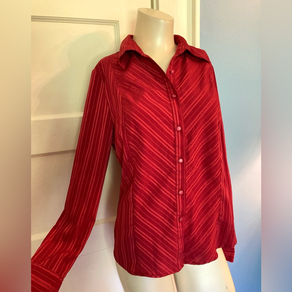 Vintage 90s Y2k East 5th Red Button Down